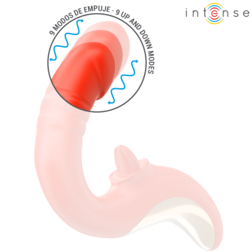 INTENSE - VIBRADOR E ESTIMULADOR PAULINA EM FORMATO U VERMELHO
