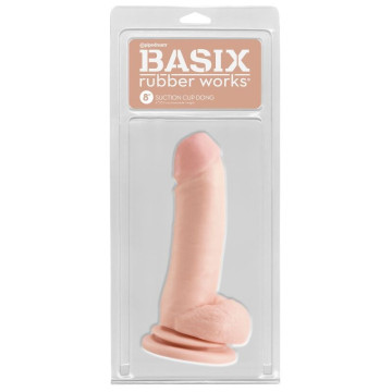 BASIX - PÊNIS DE GELEIA NATURAL COM ONDAS ESTIMULANTES 18 CM