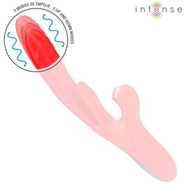 INTENSE - VIBRADOR MULTIFUNCIONAL KAROL THRUST and STIMULATION and ONDAS ESTIMULANTES VERMELHO