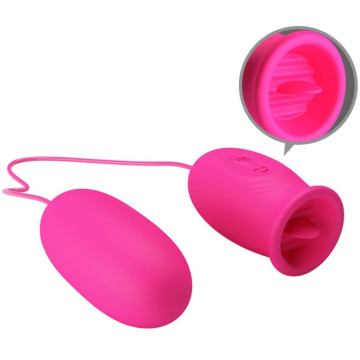 PRETTY LOVE - OVO VIBRADOR DAISY LÍNGUA ESTIMULANTE DE CLITÓRIS ROSA