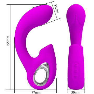 PRETTY LOVE - SIBEL SIBEL VIBRADOR PONTO G ESTIMULADOR DE CLITÓRIS 10 VIBRAÇÕES ROXO