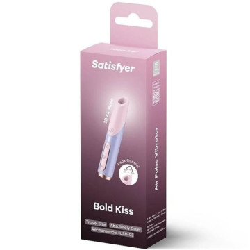 SATISFYER - ESTIMULADOR DE CLITÓRIS BOLD KISS WAVE ROSA - VIOLETA