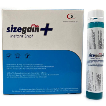 500 COSMETICS - SIZEGAIN PLUS INSTANT SHOT MALE ENERGIZER 5 UNITS (DATA DE VALIDADE EM BREVE)