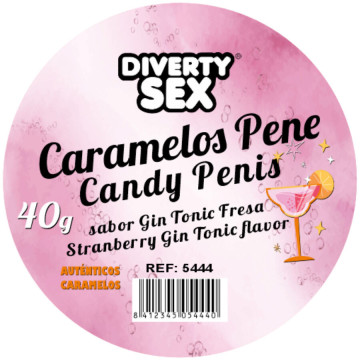 DIABLO PICANTE - 20 BALAS PARA PÊNIS COM SABOR DE GIN and TÔNICA