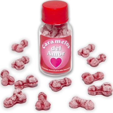 DIABLO PICANTE - 12 DOCES DE AMOR EM FORMA DE PÊNIS MORANGO-CEREJA