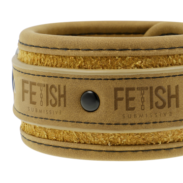 FETISH SUBMISSIVE ORIGIN - PUNHOS DE TORNOZELO DE COURO VEGANO COM FORRO DE NEOPRENE