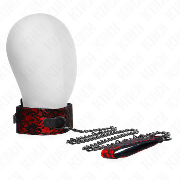 KINK - COLAR DE RENDA COM CINTO COM CINTO DE COURO REAL 105 CM - 44 X 5,5 CM