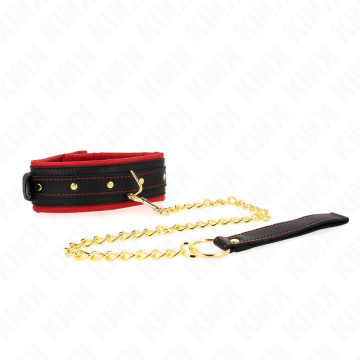 KINK - COLAR COM TRELA DE TECIDO LISO AJUSTÁVEL 33-48 CM X 5,7 CM