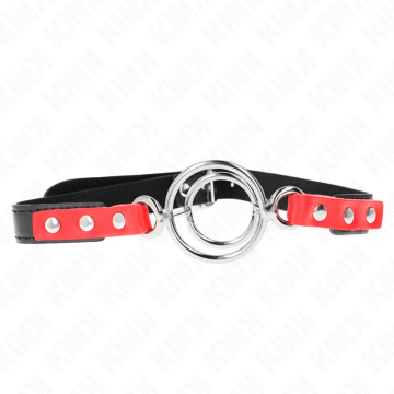 KINK - GAG COM MÚLTIPLOS O-RINGS 4 - 4,8 CM VERMELHO 38 X 56 CM