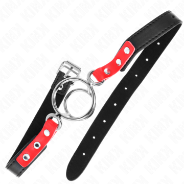 KINK - GAG COM MÚLTIPLOS O-RINGS 4 - 4,8 CM VERMELHO 38 X 56 CM