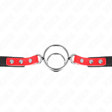KINK - GAG COM MÚLTIPLOS O-RINGS 4 - 4,8 CM VERMELHO 38 X 56 CM