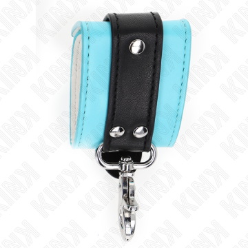 KINK - RETENÇÕES DE PULSO FECHÁVEIS PREMIUM PRETO - AZUL AJUSTÁVEIS 21-28 CM X 5,5 CM