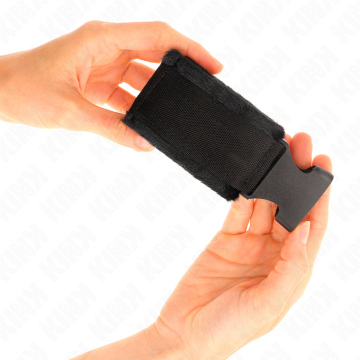 KINK - RETENÇÕES DE PULSO NYLON BIND HOOKandLOOP VERMELHO-PRETO MODELO 1 AJDUSTABLE 25-35 CM X 6 CM