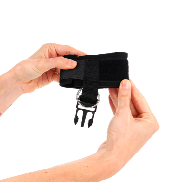 KINK - RETENÇÕES DE PULSO NEOPRENE HOOKandLOOP FASTENER PRETO AJUSTÁVEIS 22-34 CM