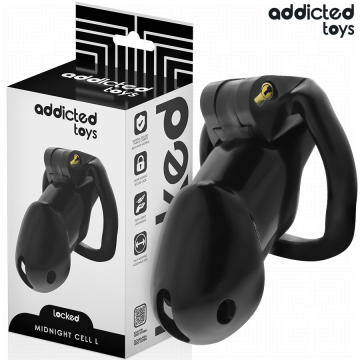 ADDICTED TOYS LOCKED - GAIOLA DE PÊNIS CELL MINDNIGHT TAMANHO L