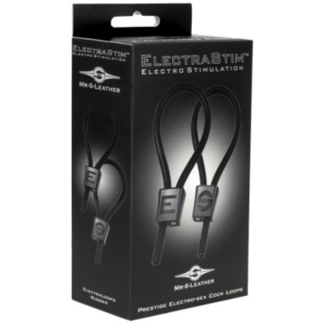 ELECTRASTIM - ANÉIS PENIANOS AJUSTÁVEIS PRESTIGE ELECTRA LOOPS PRETOS