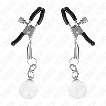 KINK - GRAMPOS DE BICO DE VIDRO PRATA 6 CM