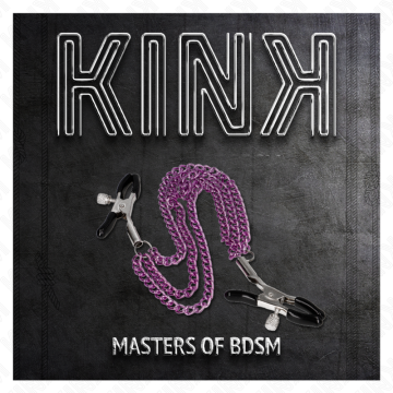 KINK - PINÇAS PARA BICOS COM 3 CORRENTES ROXO 20-23-28 CM