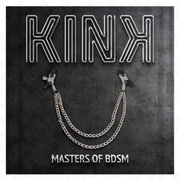 KINK - PINÇAS PARA BICOS COM 2 CORRENTES GROSSAS PRATA 20-23 CM