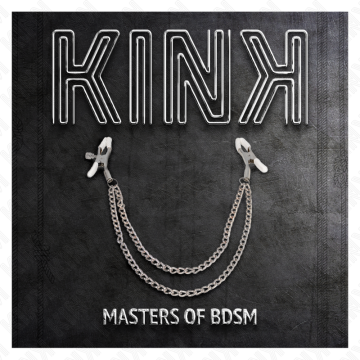 KINK - PINÇAS PARA BICOS COM 2 CORRENTES FINAS PRATA 20-23 CM
