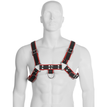 LEATHER BODY - CORRENTE ARNES III PRETO-VERMELHO