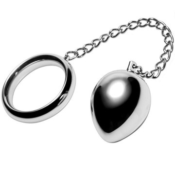 METAL HARD - ANEL DE GALO 45MM CORRENTE COM BOLA DE METAL