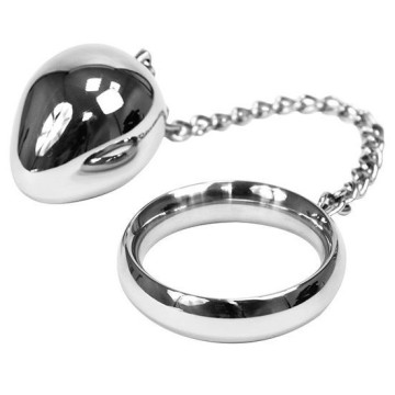 METAL HARD - ANEL DE GALO 50MM CORRENTE COM BOLA DE METAL