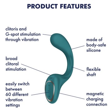 SATISFYER - G FOR FODDES 2 COELHO VIBRADOR GARRAFA VERDE