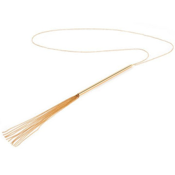 BIJOUX - COLAR - CHICOTE DE CORRENTE DE METAL MAGNÍFICO