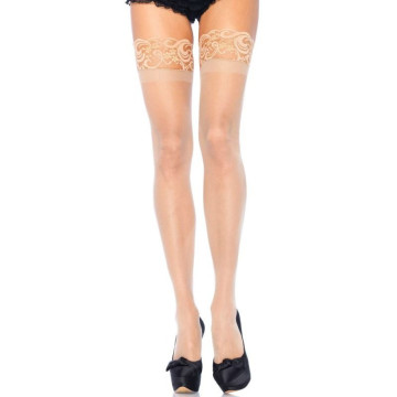 LEG AVENUE - PLUS SIZE SHEER STAY UPS BEGE PLUS SIZE