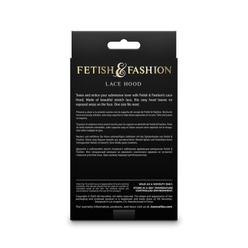NS NOVELTIES - FETISH and FASHION CAPUZ DE RENDA PRETO