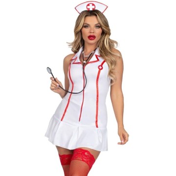LEG AVENUE - TRAJE DE ENFERMEIRA CHEFE BRANCO S-M