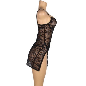 SUBBLIME - 954185 BABYDOLL DE RENDA COM ALÇAS AJUSTÁVEIS PRETO S-M