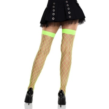 LEG AVENUE - CALÇA ARRASTÃO LARGA VERDE NEON
