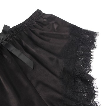SUBBLIME - 953942 CAMISOLA DE SEDA CASUAL CALÇA DE RENDA PRETA L-XL