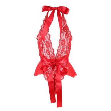 SUBBLIME - 953980 BODY SEXY COM BABADOS CINTO VERMELHO L-XL