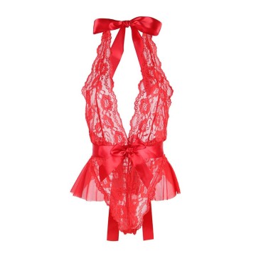 SUBBLIME - 953980 BODY SEXY COM BABADOS CINTO VERMELHO L-XL
