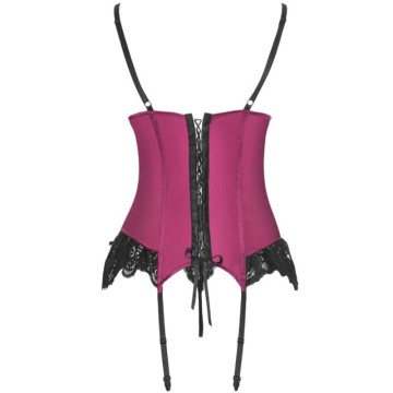 LIVCO CORSETTI FASHION - AGRAFENA CF 90436 CORSET TANGA BORGONHA L-XL