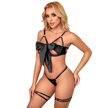 SUBBLIME - 955199 CONJUNTO DE SUTIÃ COM LAÇO PRETO AJUSTÁVEL S-M