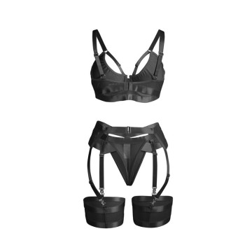 SUBBLIME - 955236 SUTIÃ BONDAGE PRETO COM CONJUNTO DE LIGA S-M