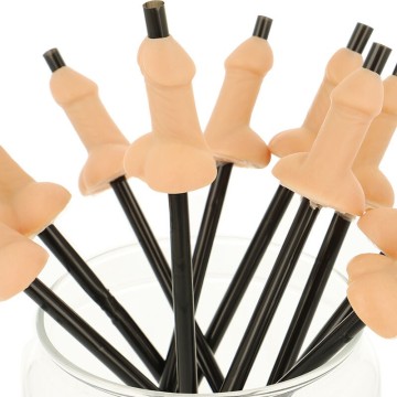 DIABLO PICANTE - BOLSA COM 10 CANUDOS NATURAIS PARA PÊNIS