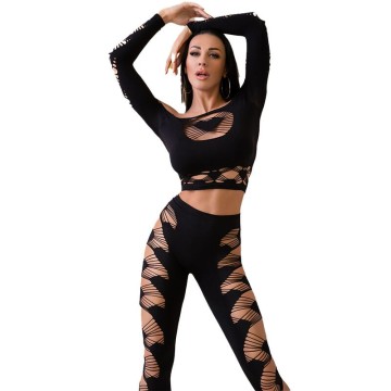 CHILIROSE - CR 4436 TOP and LEGGINS PRETO S-L