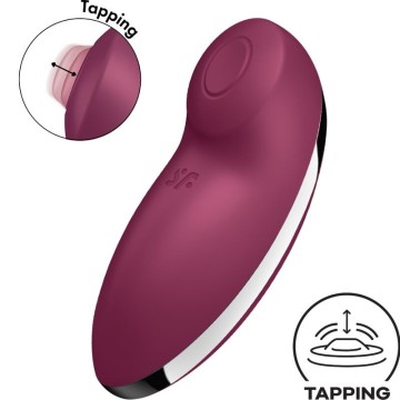 SATISFYER - TAP and CLIMAX 2 VIBRADOR and ESTIMULADOR VERMELHO