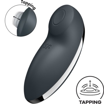 SATISFYER - TAP and CLIMAX 2 VIBRADOR E ESTIMULADOR CINZA