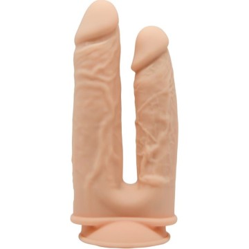 SILEXD - MODELO 1 VIBRADOR DE DUPLA PENETRAÇÃO DE PÊNIS REALISTA PREMIUM SILEXPAN CONTROLE REMOTO DE SILICONE 17.5 - 19.5 CM