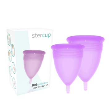 STERCUP - PACOTE DE COPO MENSTRUAL DE SILICONE FDA TAMANHO S L LILAC