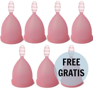 NINA KIKÍ - COPO MENSTRUAL ROSA TAMANHO L 6 1 GRTIS