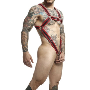 MOB - DNGEON RED CROSSED PENIS HARNESS TAMANHO ÚNICO