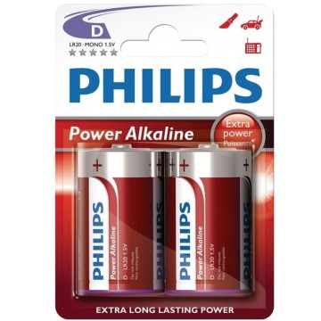 PHILIPS - POWER ALKALINE PILA D LR20 BLISTER 2