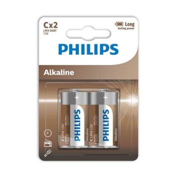 PHILIPS - PILHAS ALCALINAS C LR14 BLISTER2